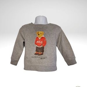Polo Ralph Lauren Boys Bear Gray Sweatshirt 2T